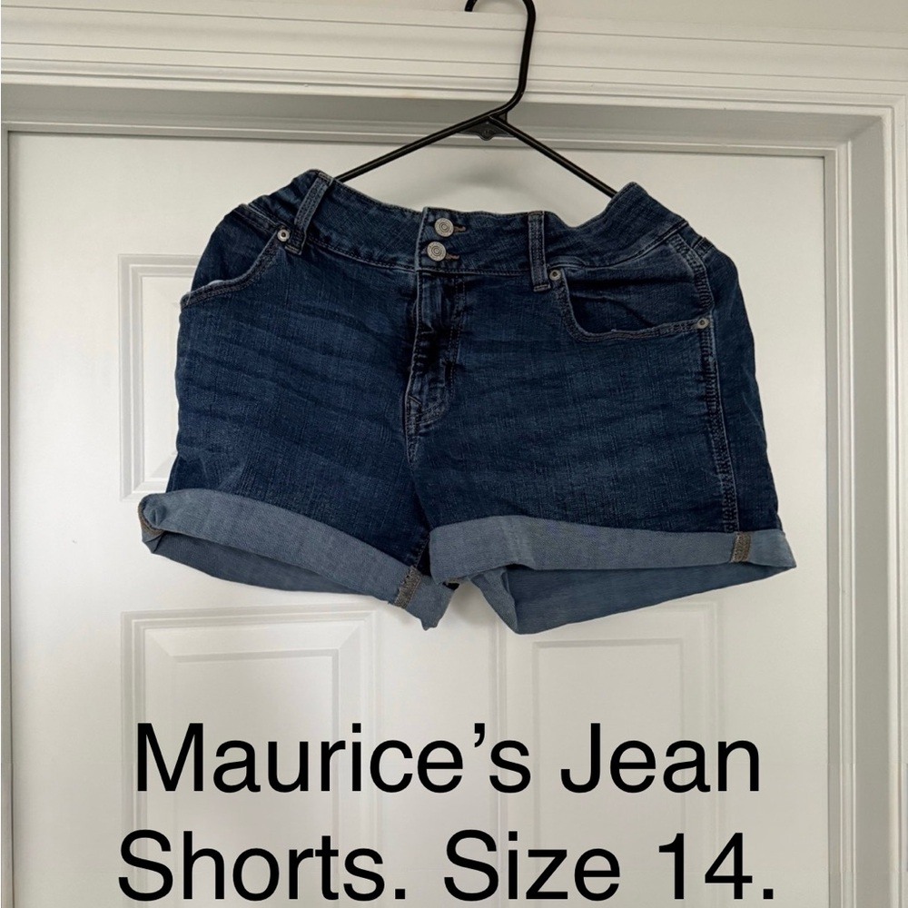 Maurices Dark Blue Denim Shorts